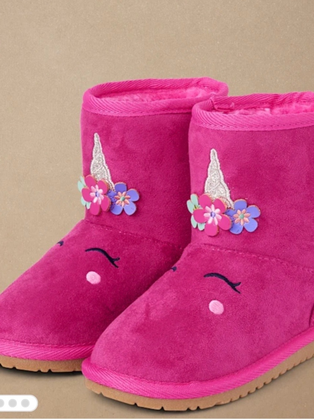 Gymboree Pink Unicorn Flower Toddler Boots
